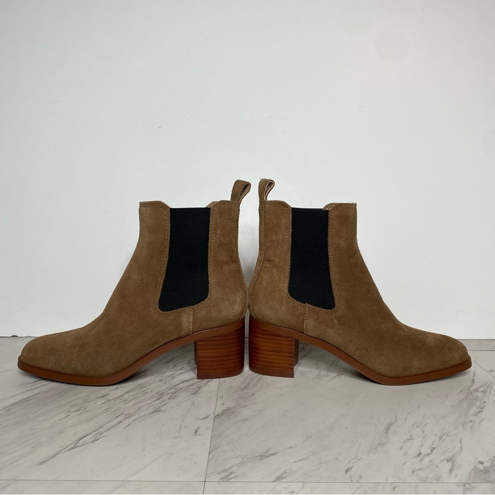 Steve Madden Rhiannon Cognac Suede Chelsea Bootie 7M - Picture 7 of 14